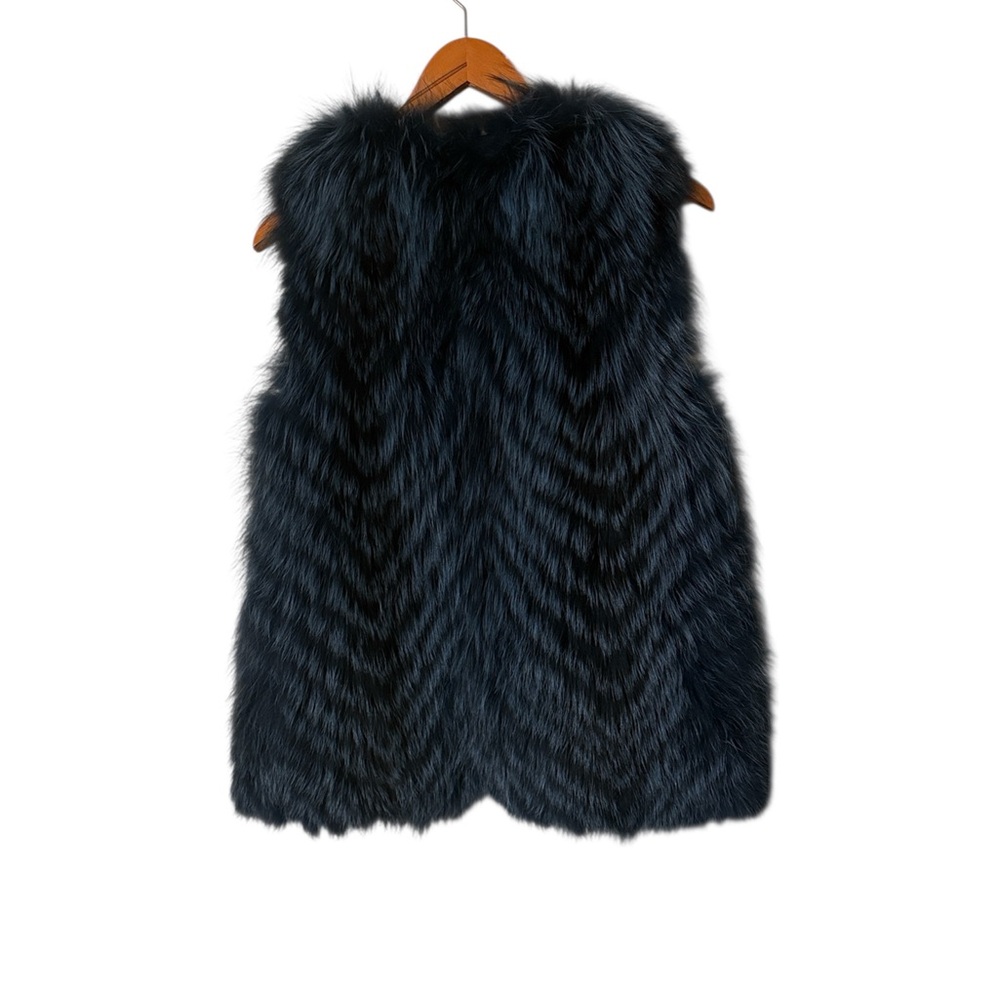 NWOT Linda Richards Genuine Fox Fur Vest